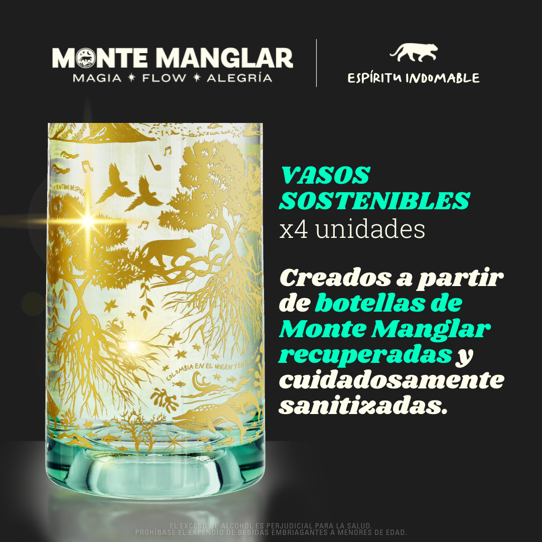 MERCH VASOS SOSTENIIBLES MONTE MANGLAR x 4 UND