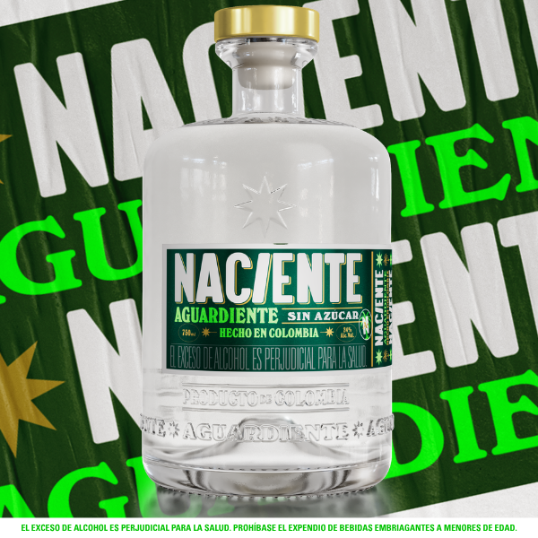 NACIENTE AGUARDIENTE 24° SIN AZÚCAR 750 ML