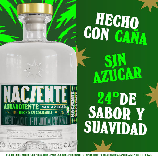 NACIENTE AGUARDIENTE 24° SIN AZÚCAR 750 ML